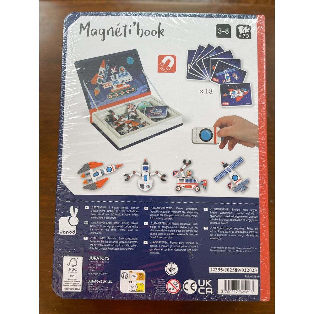 Janod Magneti’Book – Cosmos edition, still sealed in original shrink wrap.